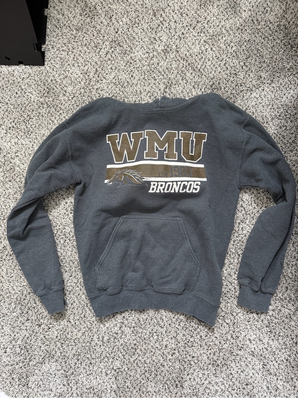 Gildan Charcoal WMU Broncos Crewneck Sweatshirt